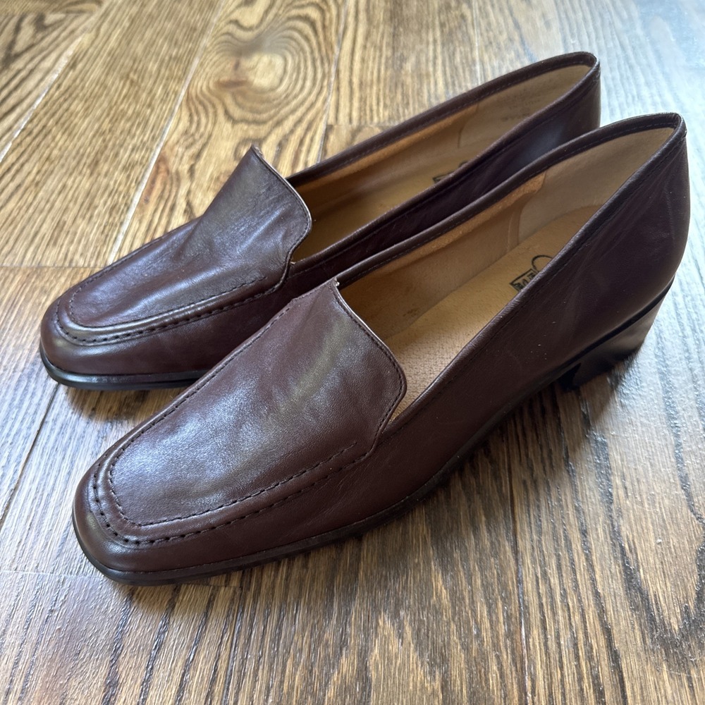 Selby Handmade Insight Brown Leather Loafers Women's 9.5 M Brazil Moc Fit